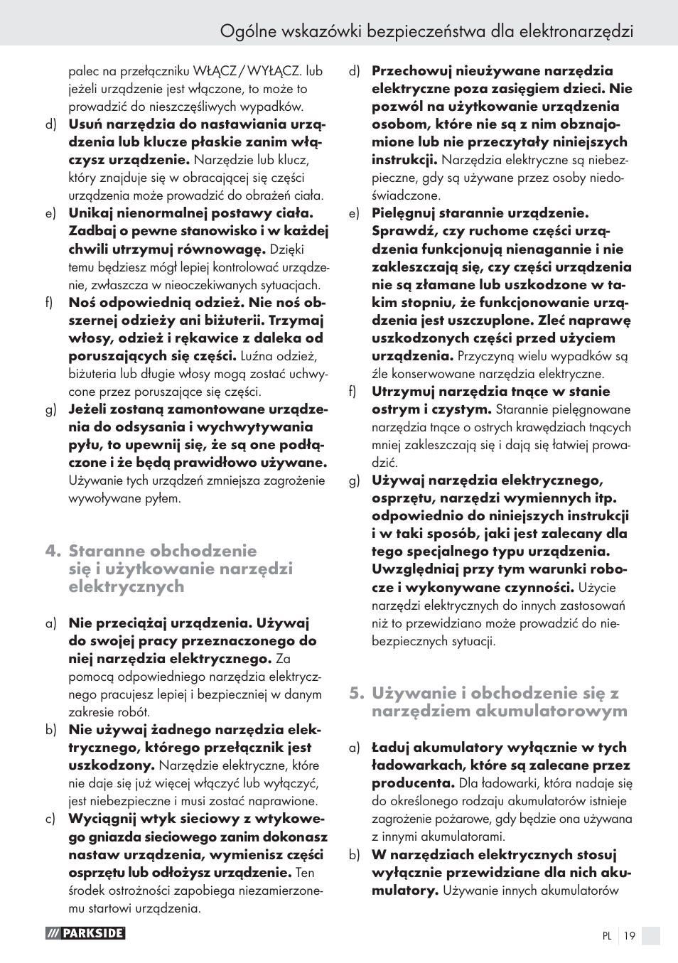 Parkside PABS10.8-LI User Manual | Page 18 / 84