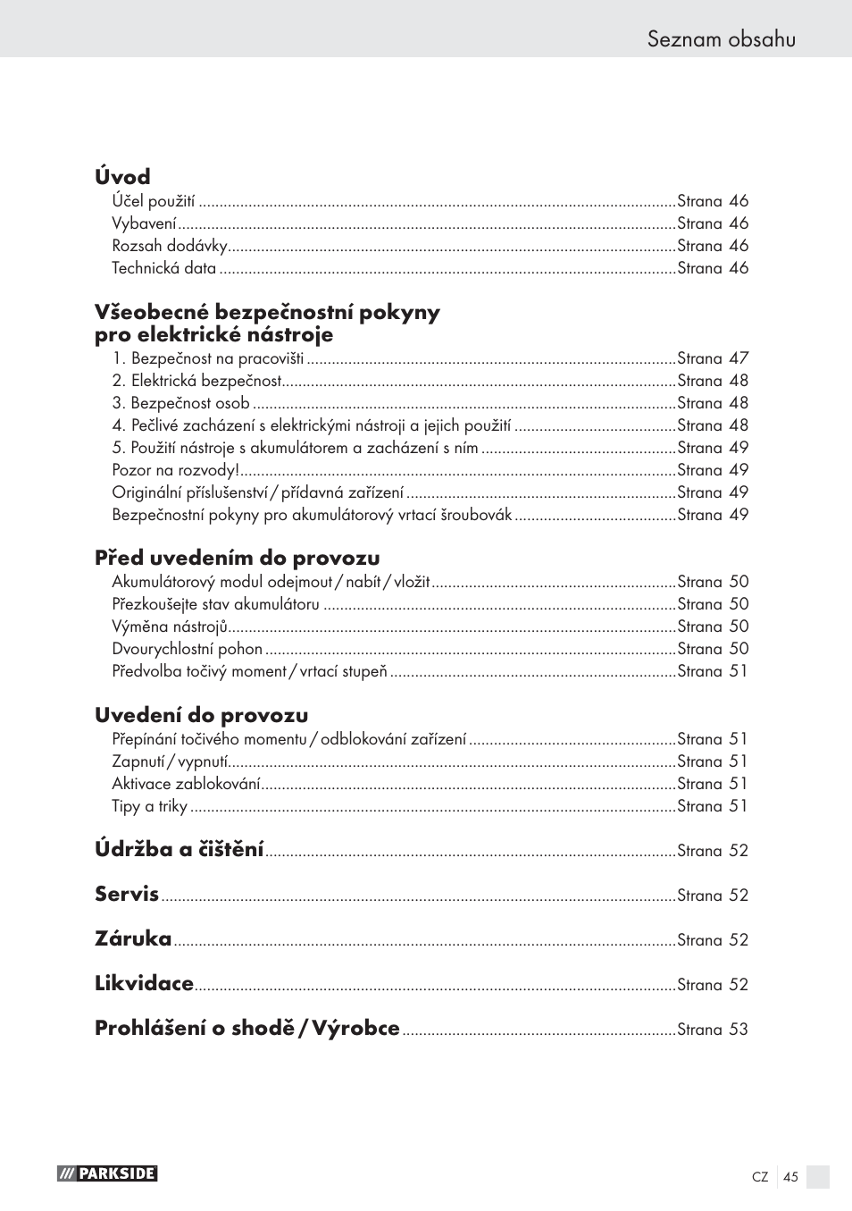 Parkside PABS10.8-LI User Manual | Page 44 / 84