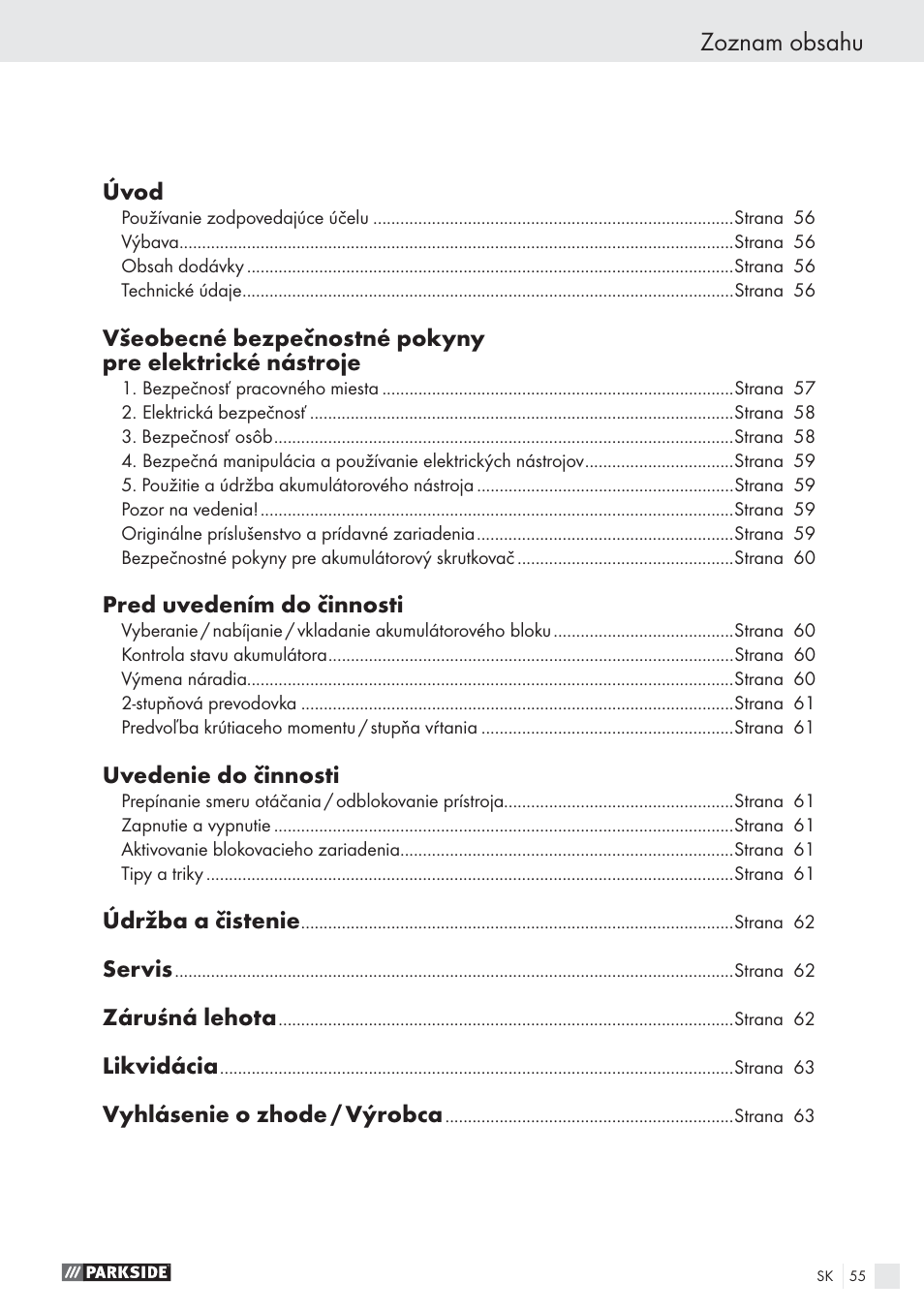 Parkside PABS10.8-LI User Manual | Page 54 / 84