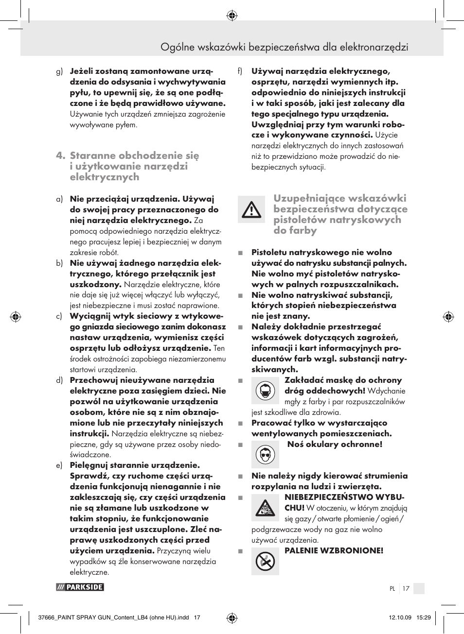 Parkside PFSP 100 User Manual | Page 17 / 64