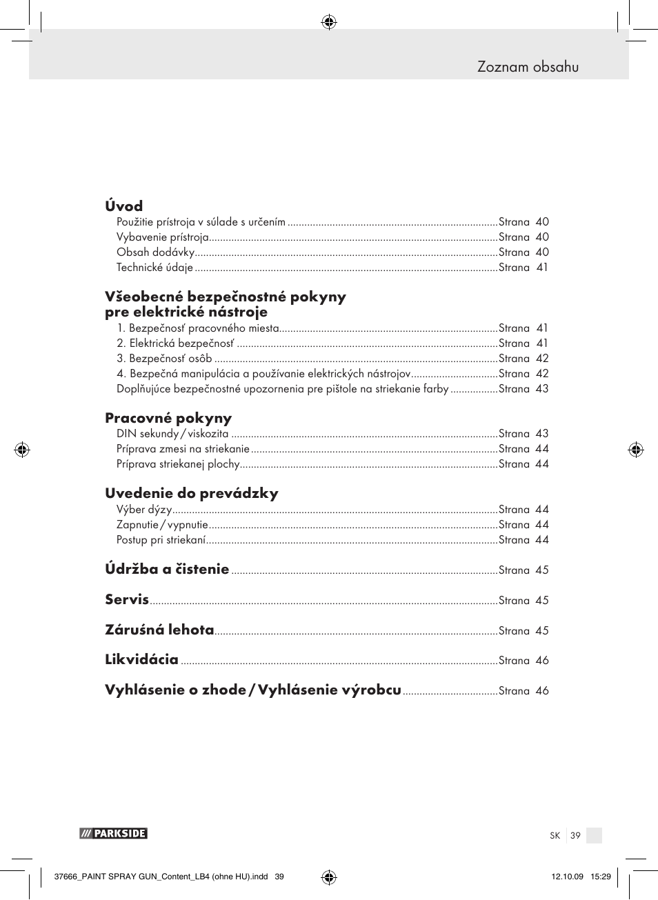 Parkside PFSP 100 User Manual | Page 39 / 64