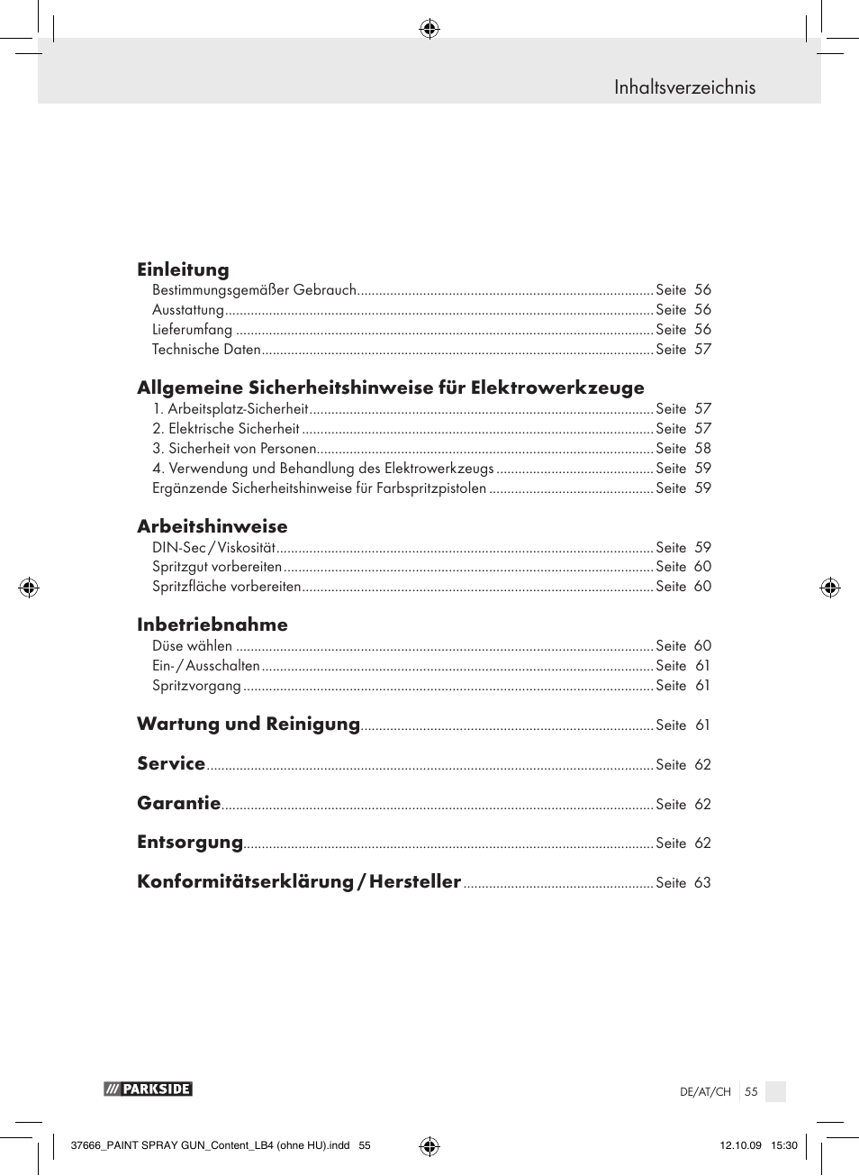 Parkside PFSP 100 User Manual | Page 55 / 64