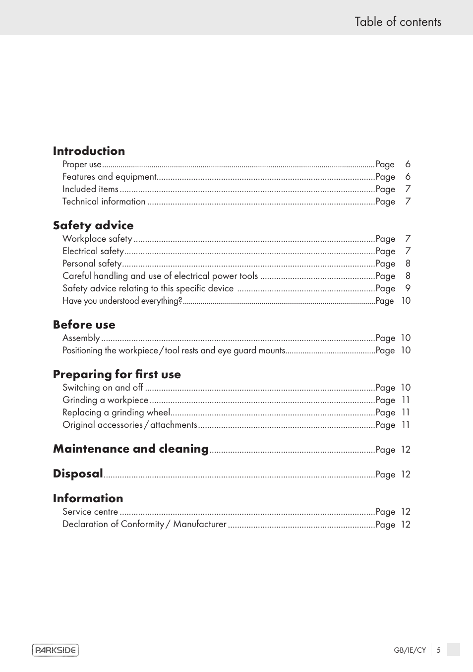 Parkside PDS 200 A User Manual | Page 3 / 10