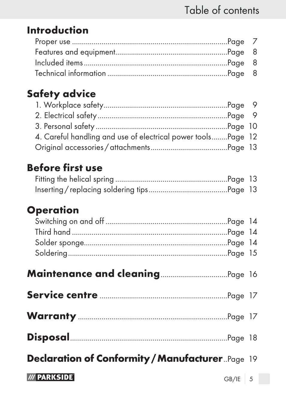 Parkside PLBS 30 A1 User Manual | Page 5 / 21