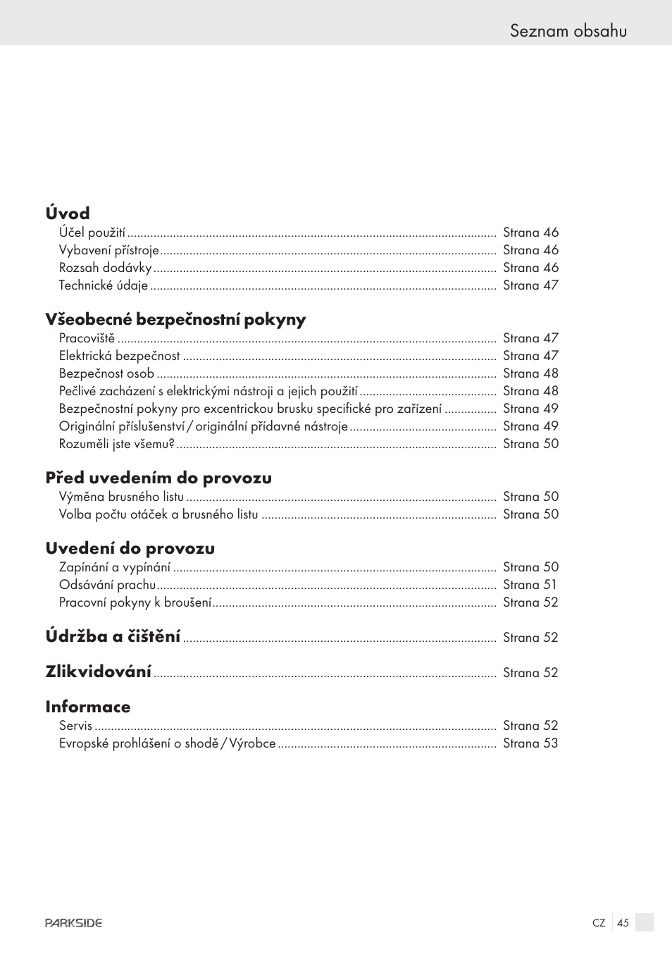 Parkside XQ600 User Manual | Page 43 / 80