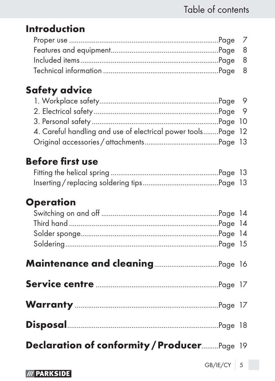Parkside PLBS 30 User Manual | Page 4 / 19