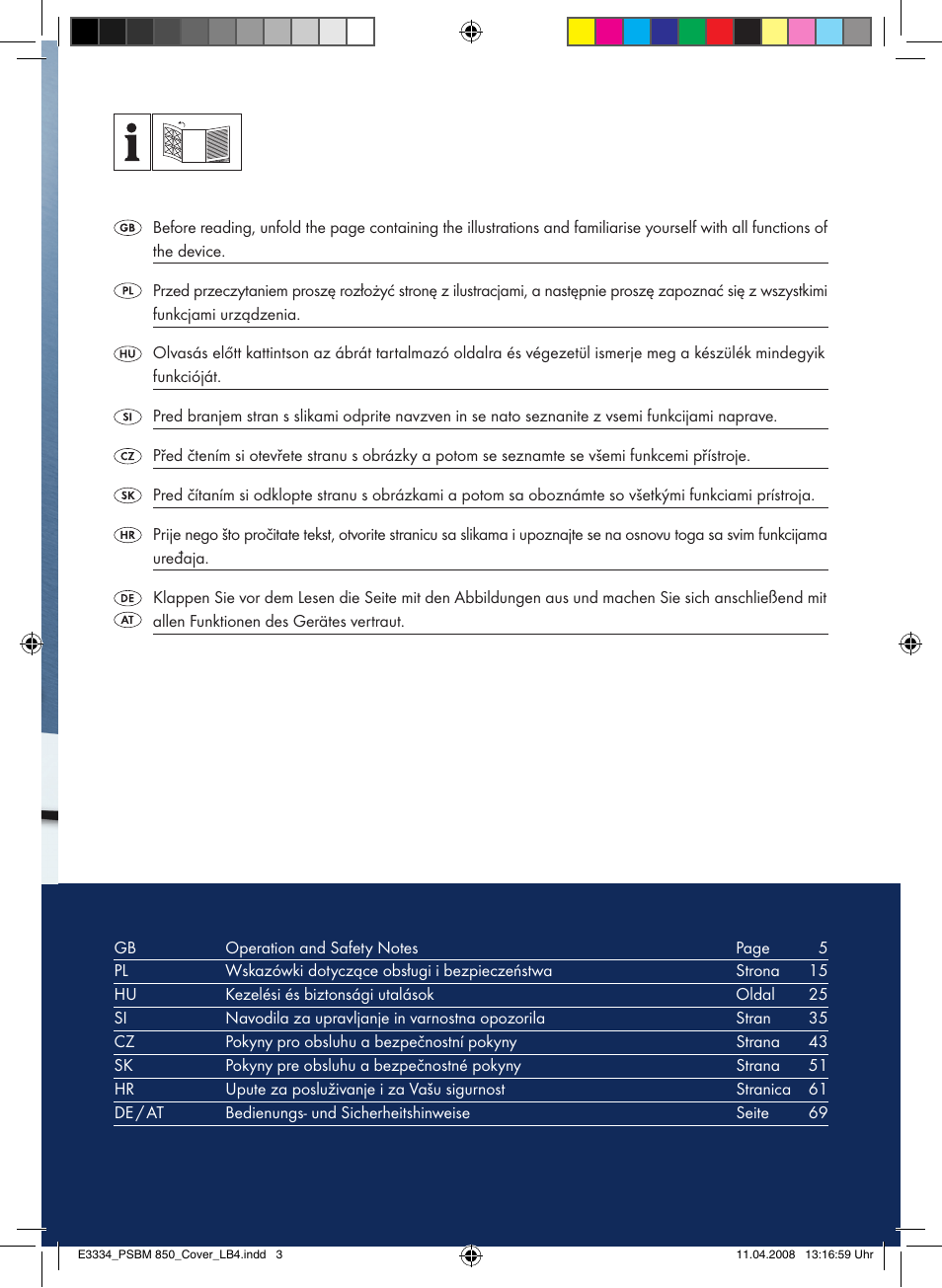 Dvojstupňová príklepová vŕtačka | Parkside PSBM 850 User Manual | Page 2 / 77