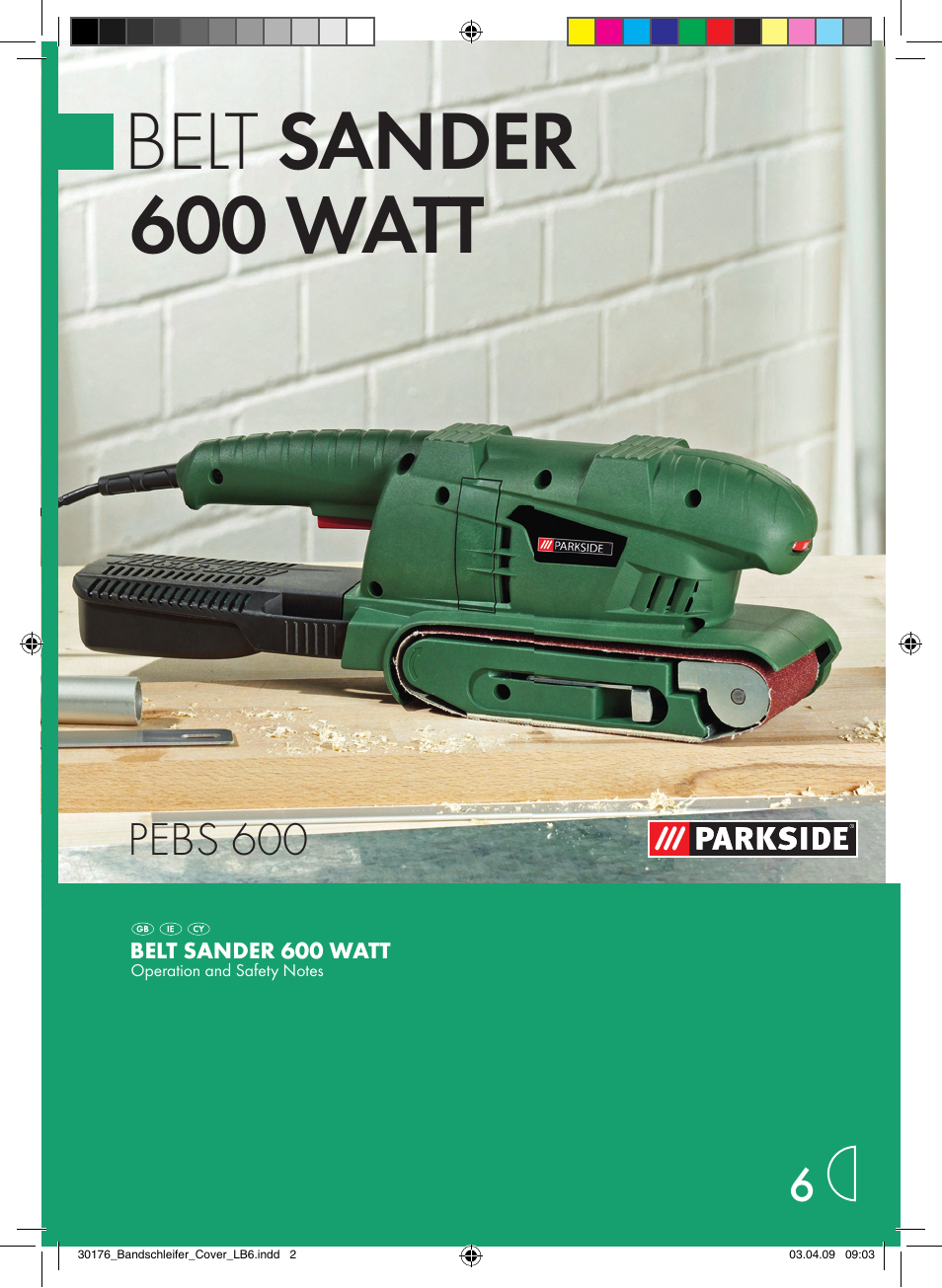 Parkside BELT PEBS 600 User Manual | 13 pages