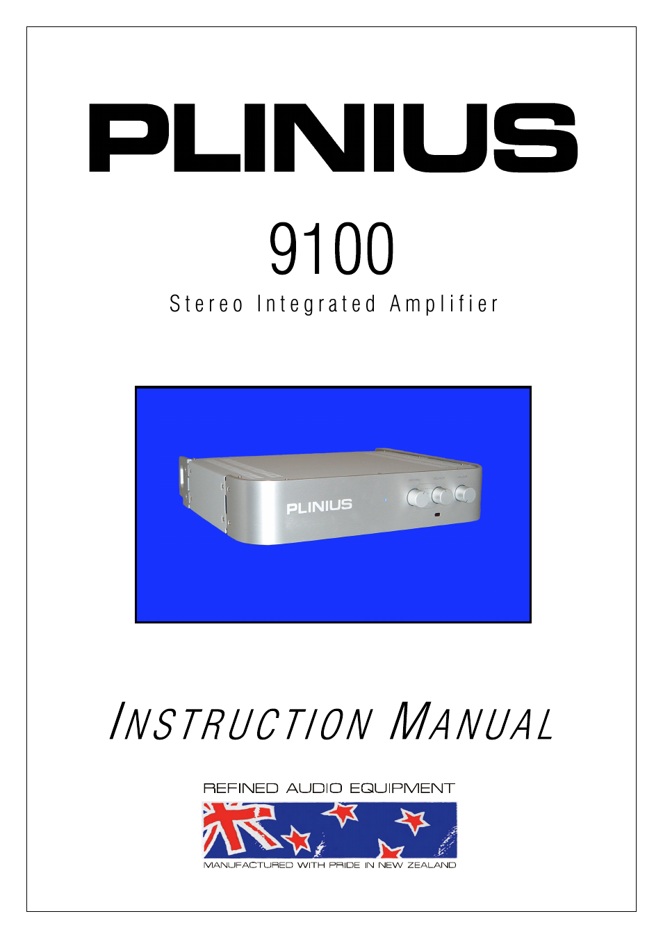 Plinius Audio Plinius 9100 User Manual | 17 pages