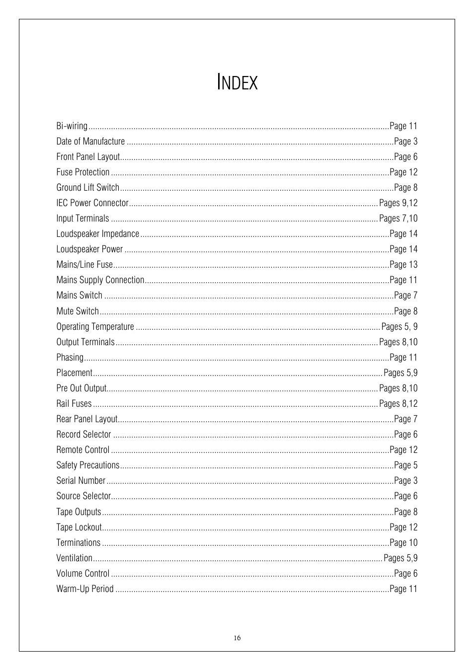 Plinius Audio Plinius 9100 User Manual | Page 16 / 17