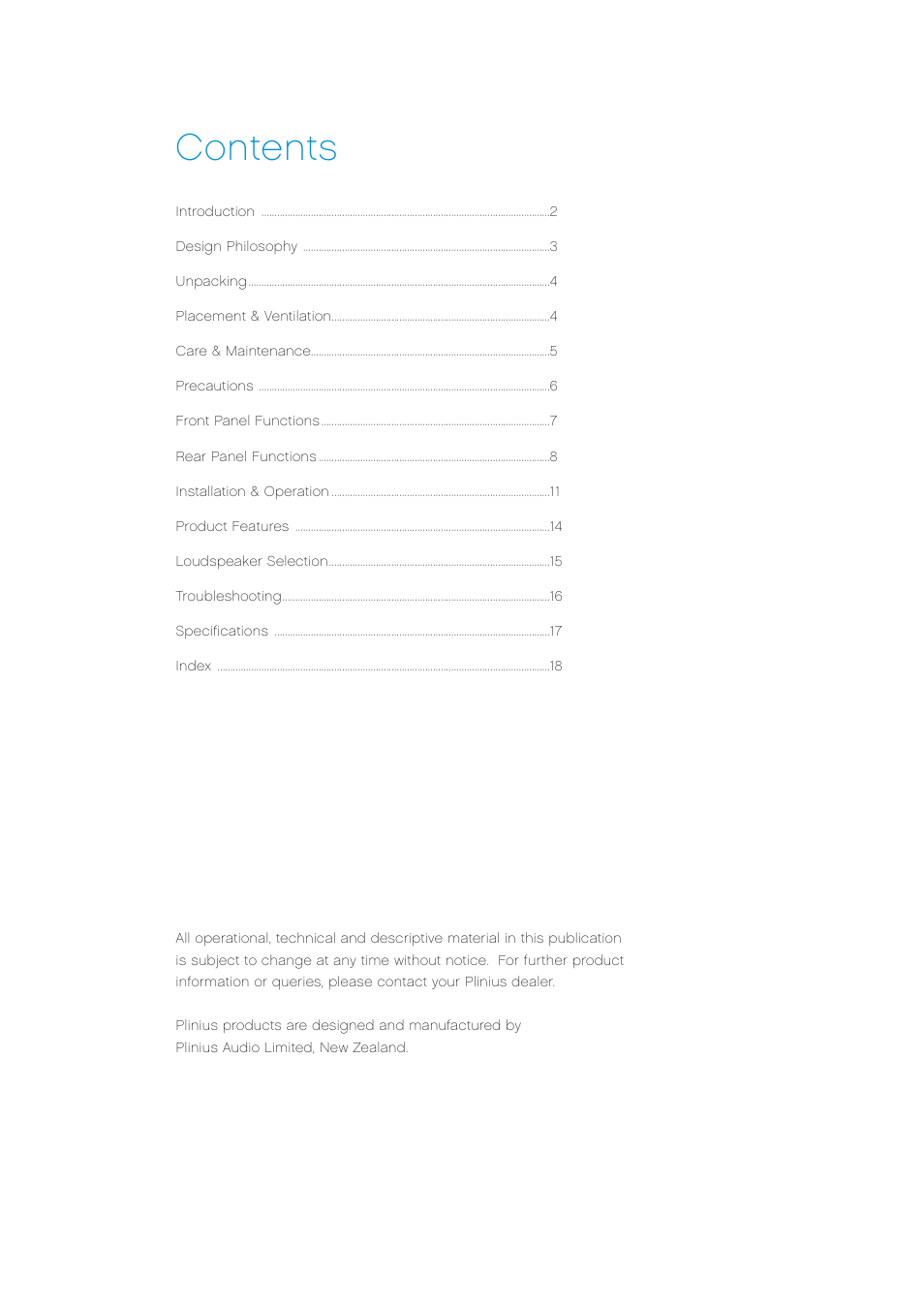 Plinius Audio SB-301 User Manual | Page 3 / 20