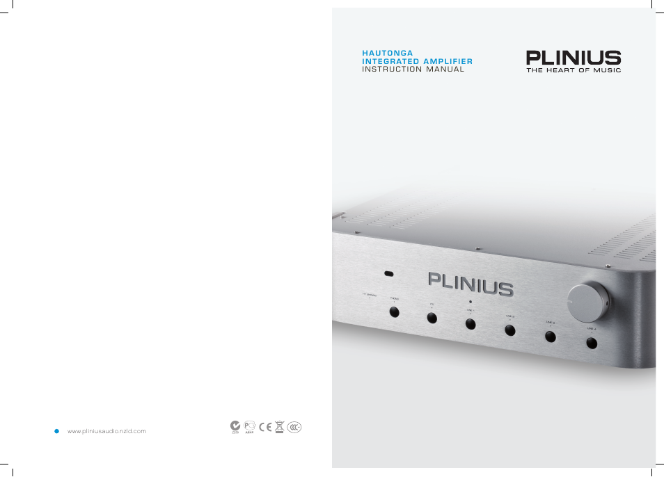 Plinius Audio Hautonga Intergrated Amplifier User Manual | 24 pages