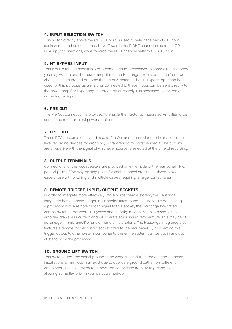 Plinius Audio Hautonga Intergrated Amplifier User Manual | Page 11 / 24