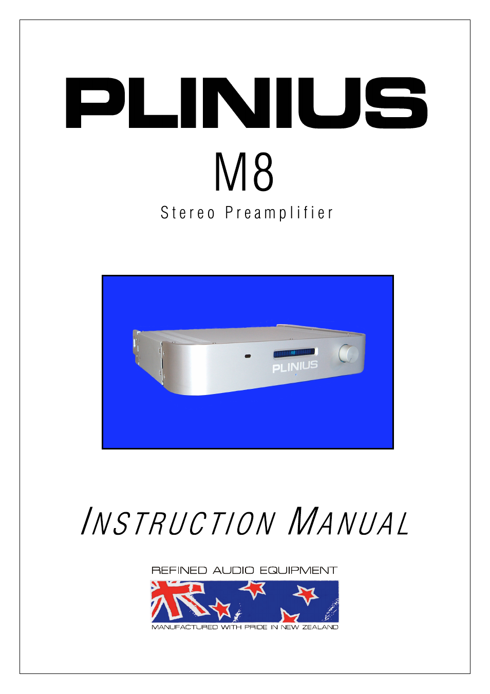 Plinius Audio M8 User Manual | 20 pages