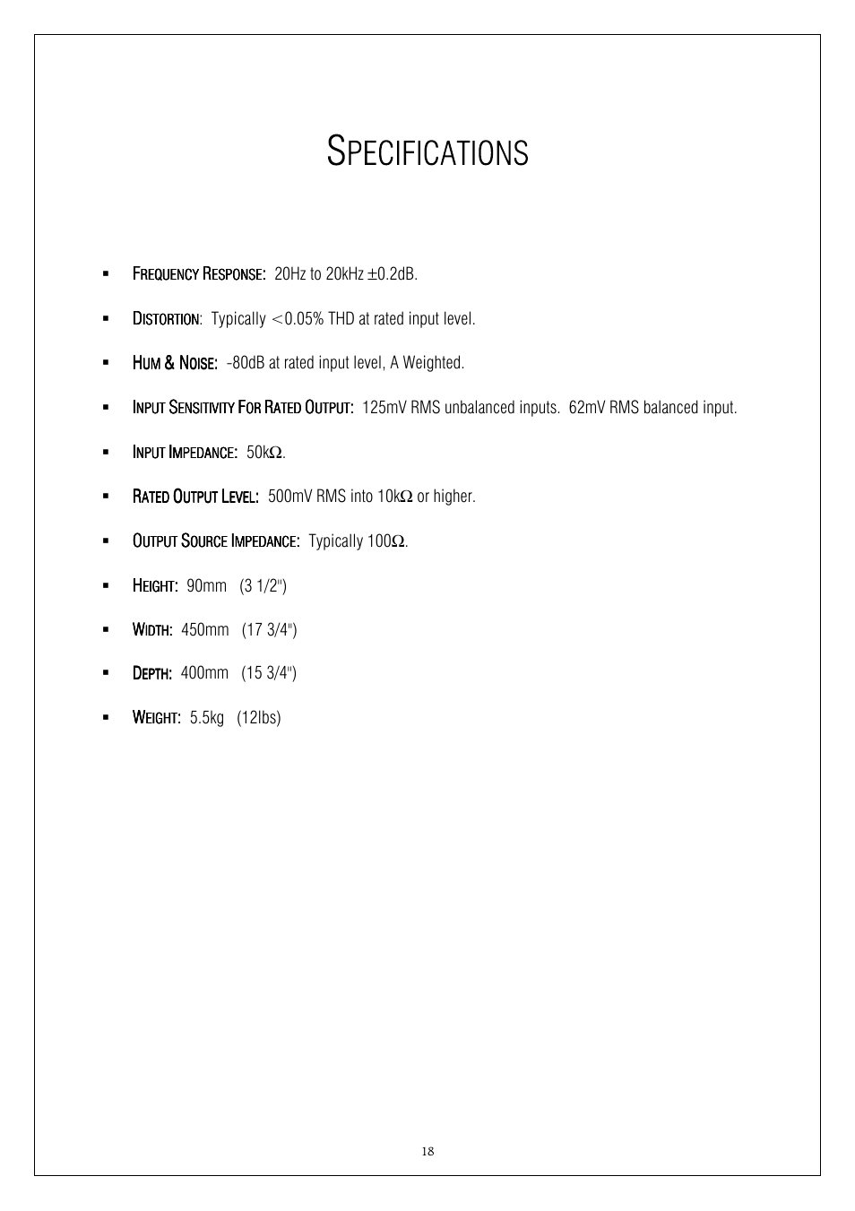 Plinius Audio M8 User Manual | Page 18 / 20