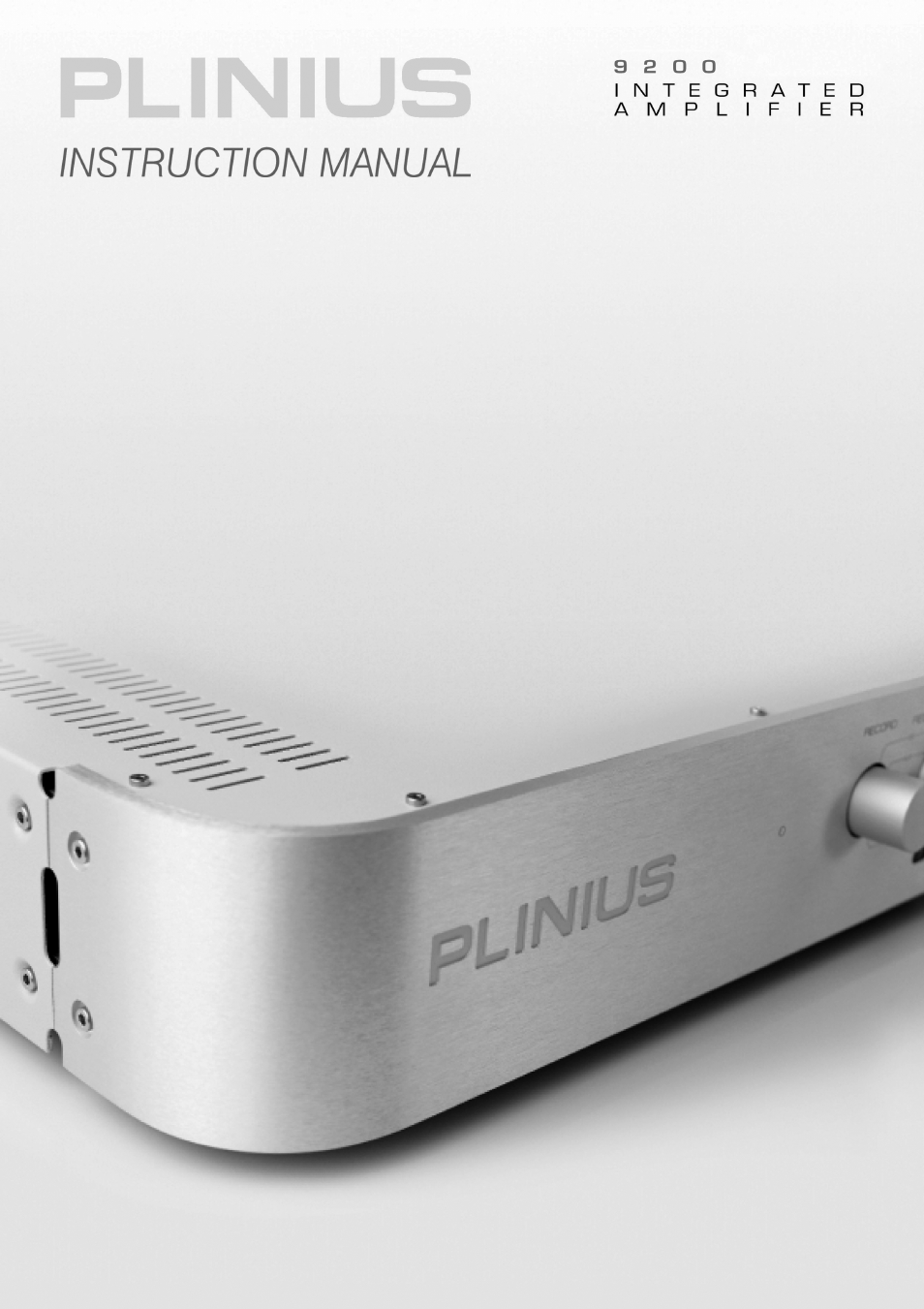 Plinius Audio 9200 User Manual | 19 pages