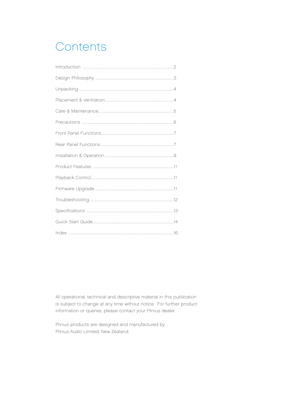 Plinius Audio TIKI Network Audio Player User Manual | Page 3 / 18