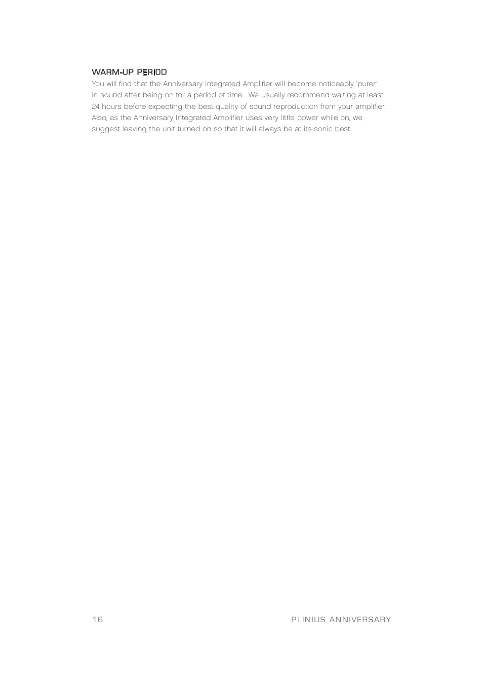 Plinius Audio Anniversary Integrated Amplifier User Manual | Page 17 / 23