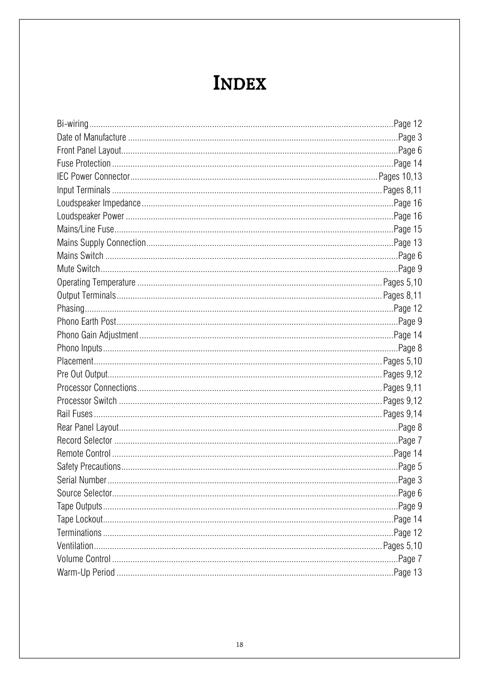 Plinius Audio 8200 MkII User Manual | Page 18 / 19