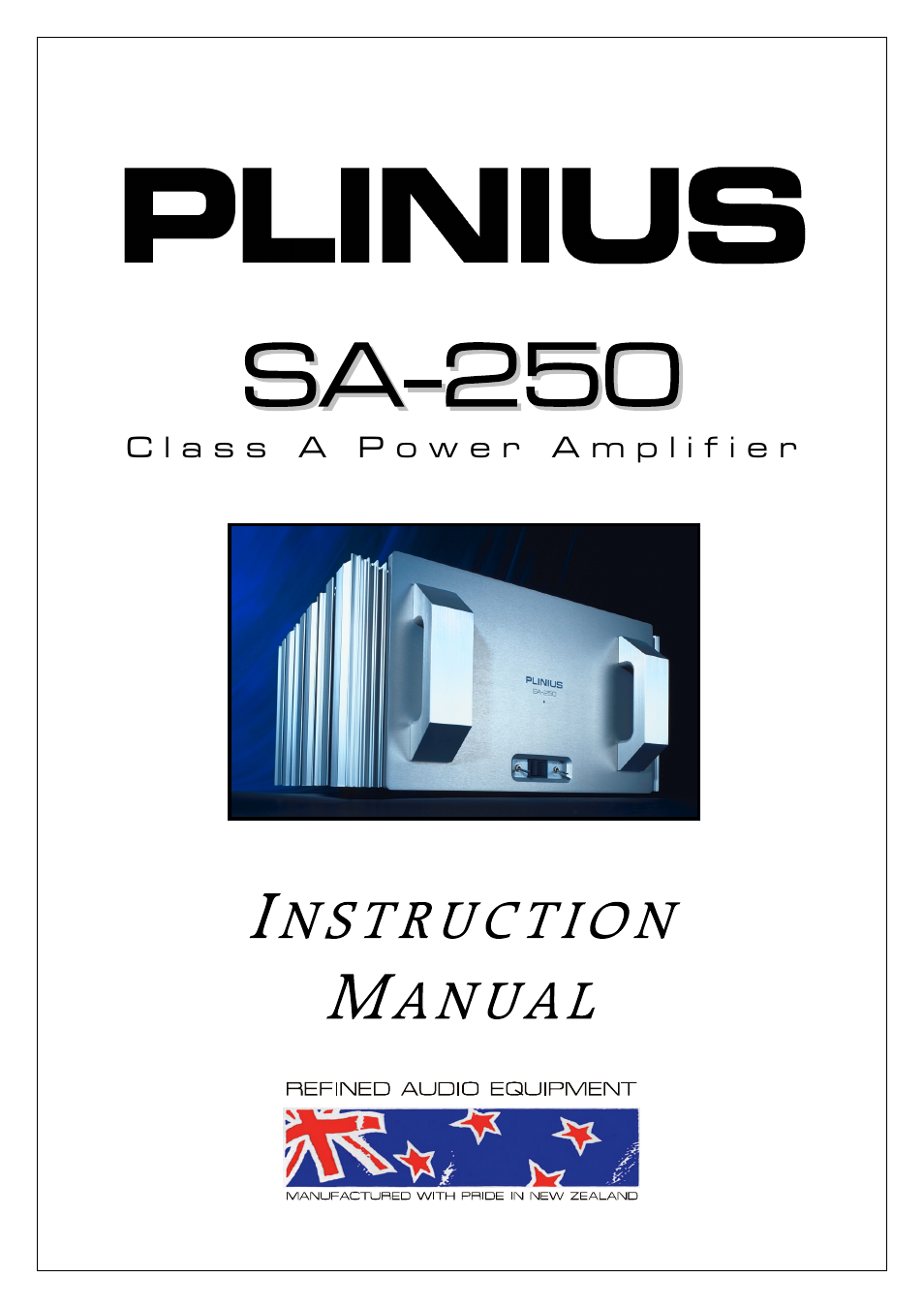 Plinius Audio SA-250 User Manual | 23 pages