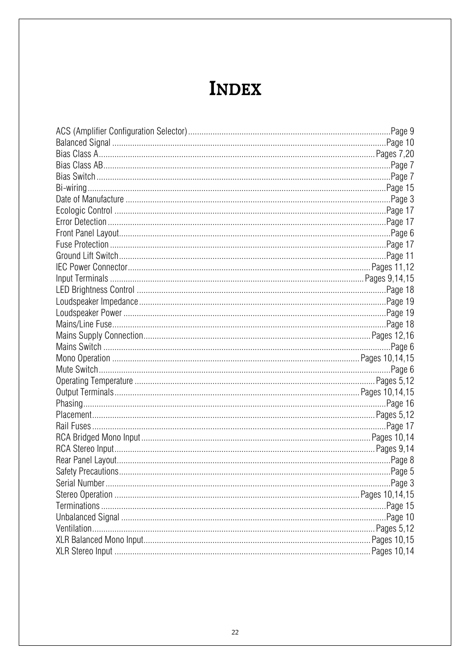 Plinius Audio SA-250 User Manual | Page 22 / 23