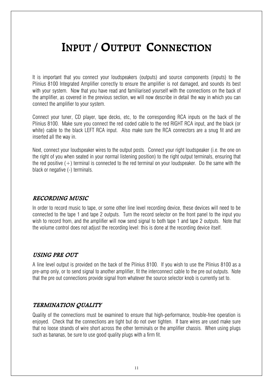 Plinius Audio 8100 User Manual | Page 11 / 18