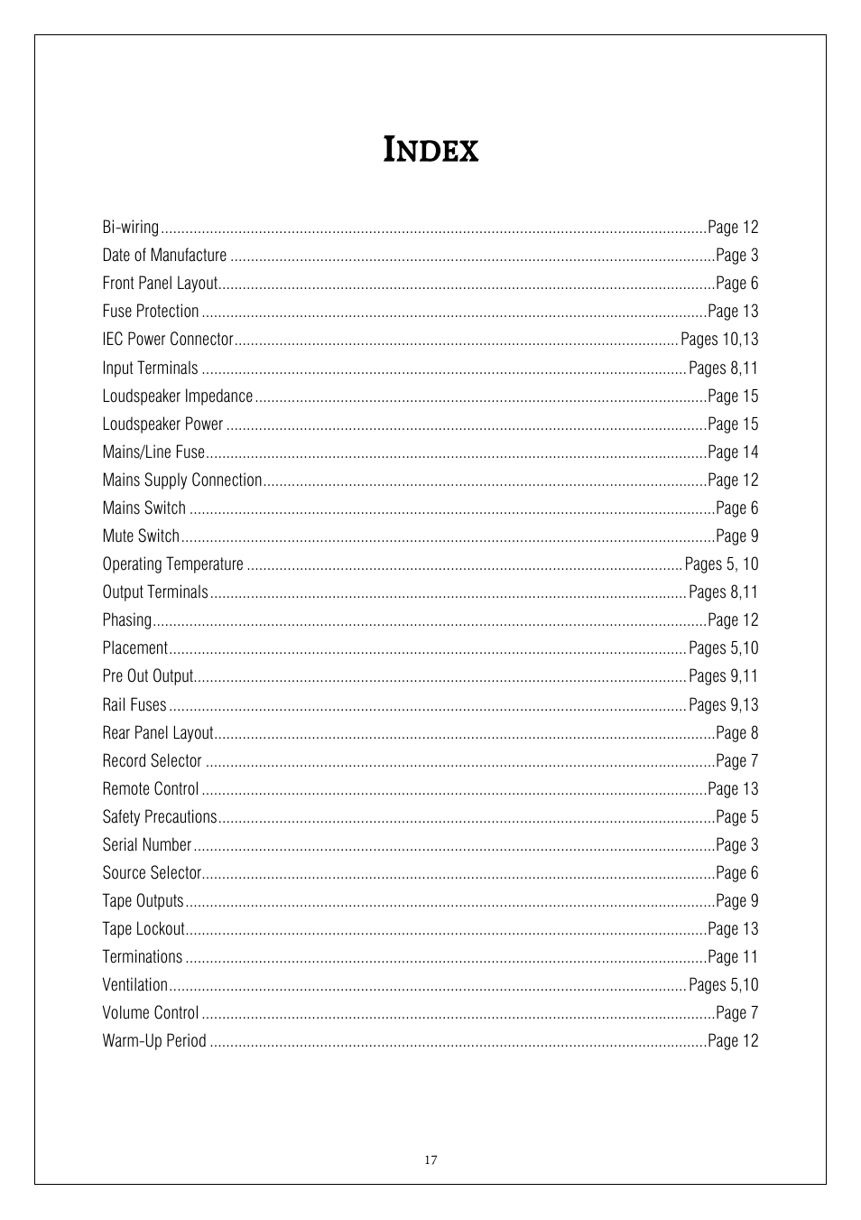 Plinius Audio 8100 User Manual | Page 17 / 18