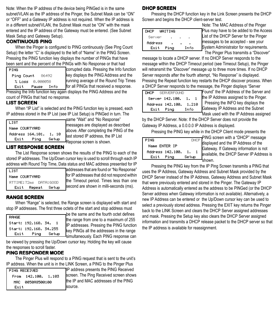 Psiber Data Systems PINGER User Manual | Page 4 / 4