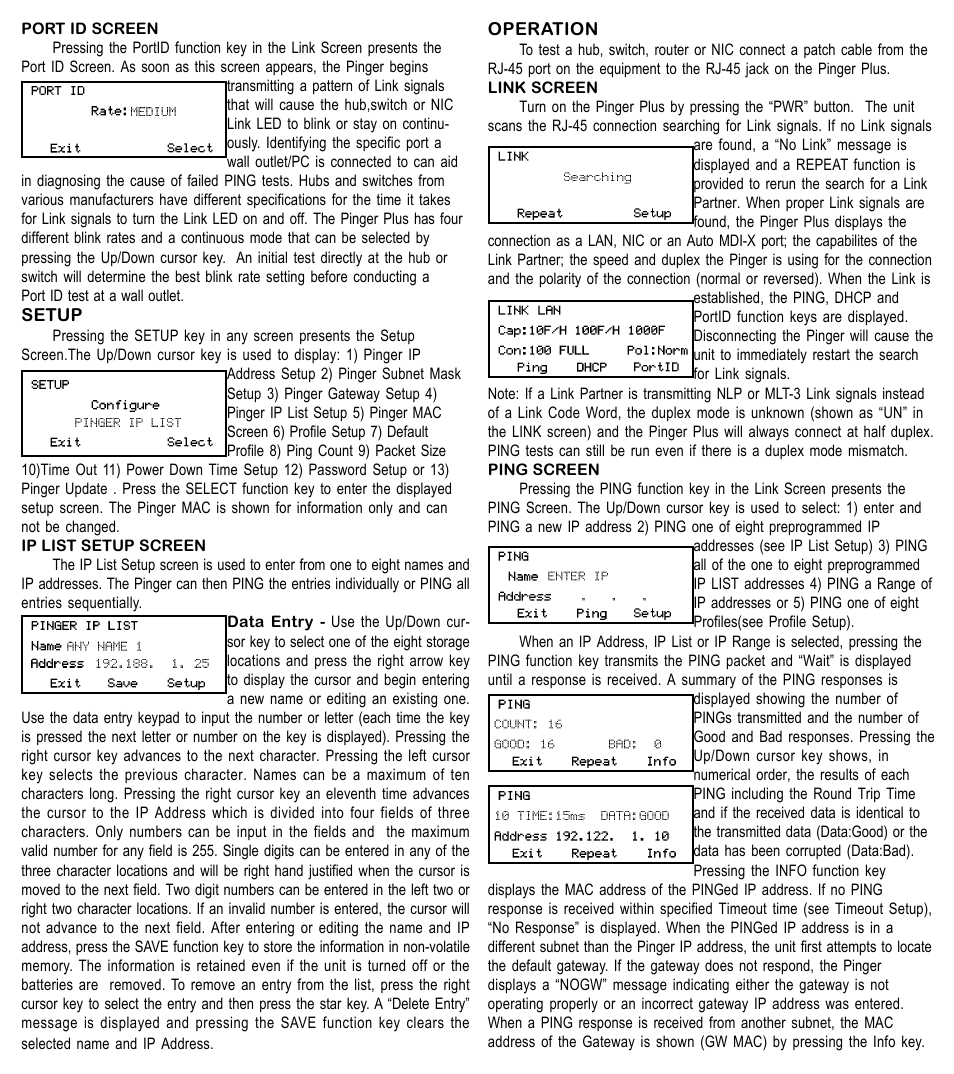 Psiber Data Systems Pinger Plus Network IP Tester User Manual | Page 3 / 4