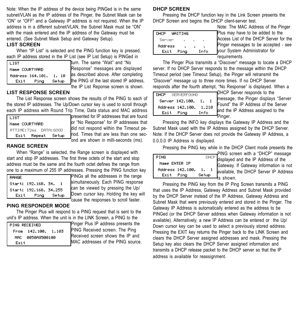 Psiber Data Systems Pinger Plus Network IP Tester User Manual | Page 4 / 4