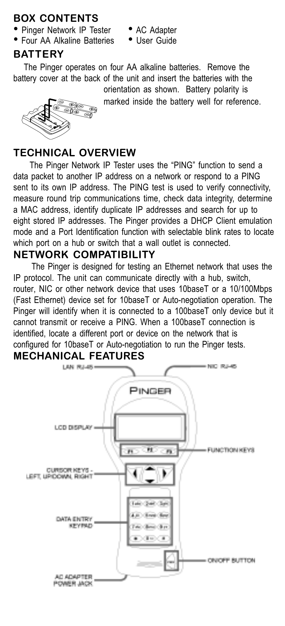 Psiber Data Systems NETWORK IP TESTER User Manual | Page 2 / 9