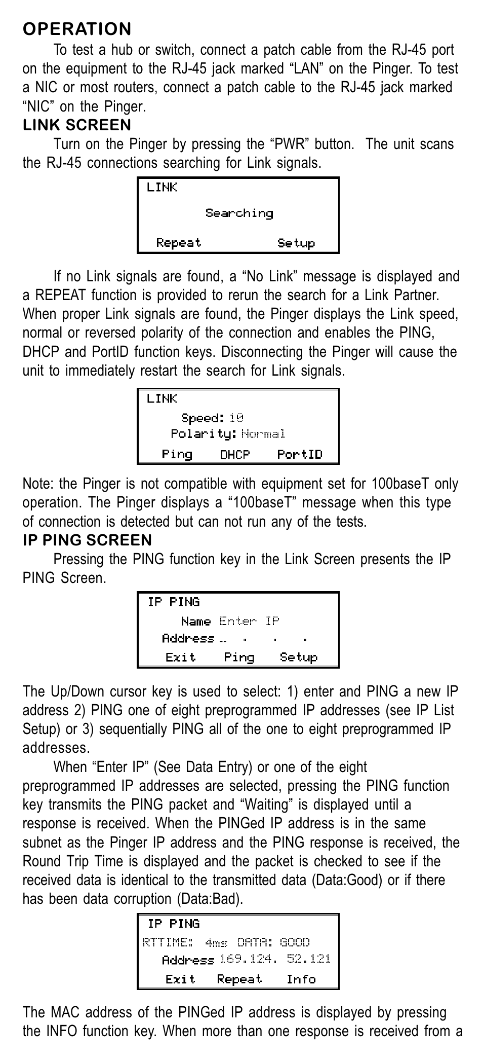 Psiber Data Systems NETWORK IP TESTER User Manual | Page 3 / 9