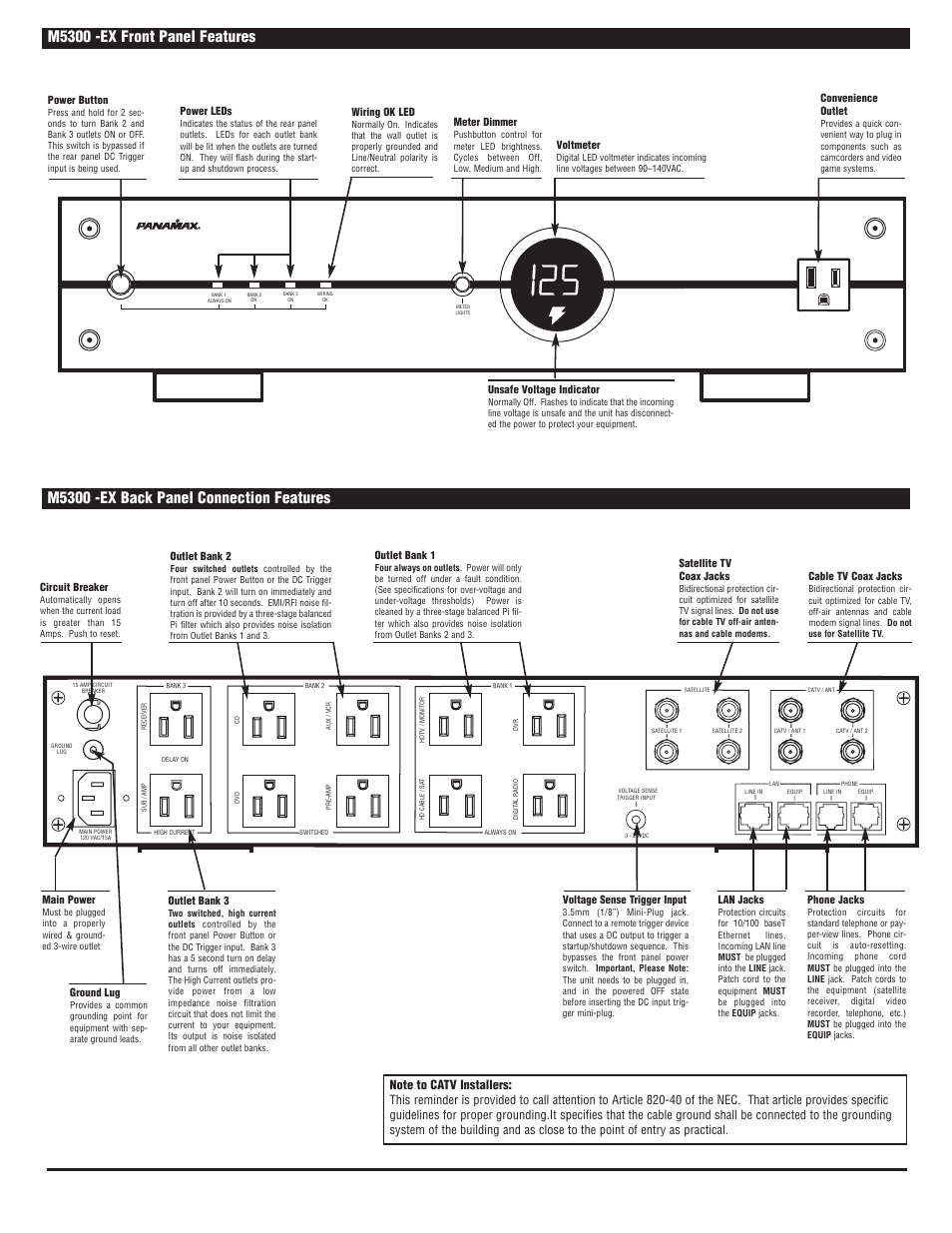 Panamax MAX M5300-EX User Manual | Page 2 / 4