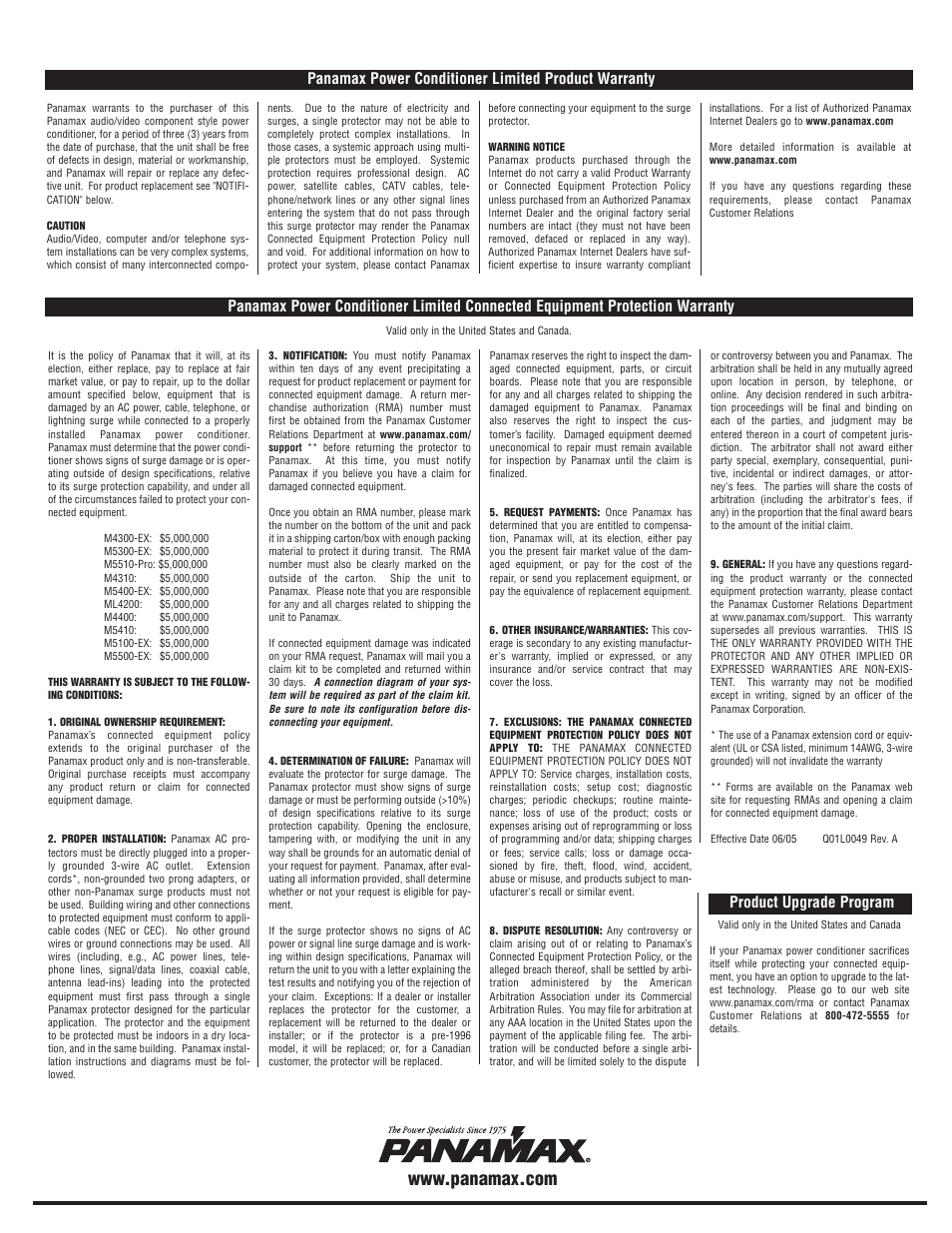 Panamax MAX M5300-EX User Manual | Page 4 / 4
