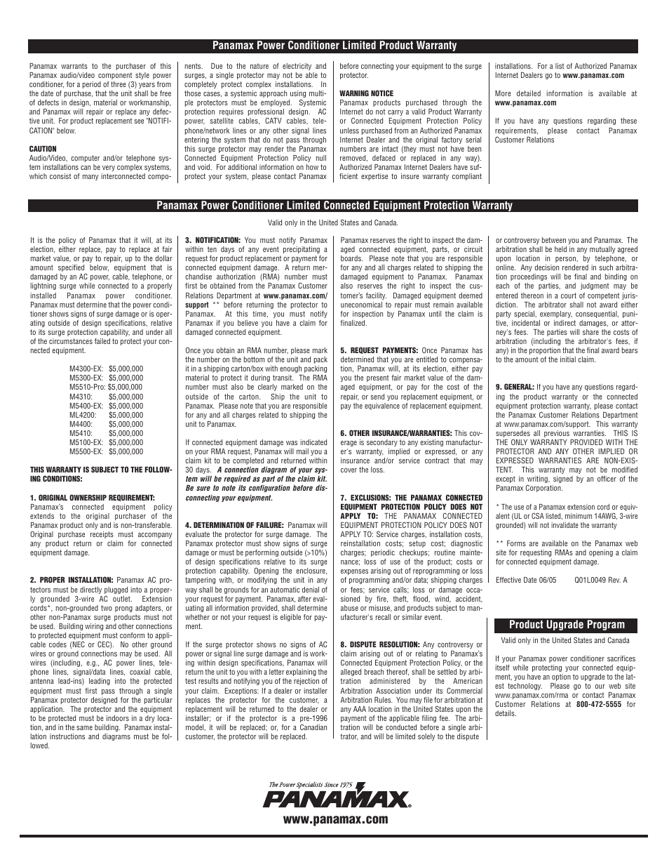 Panamax MAX 5400-EX User Manual | Page 4 / 4