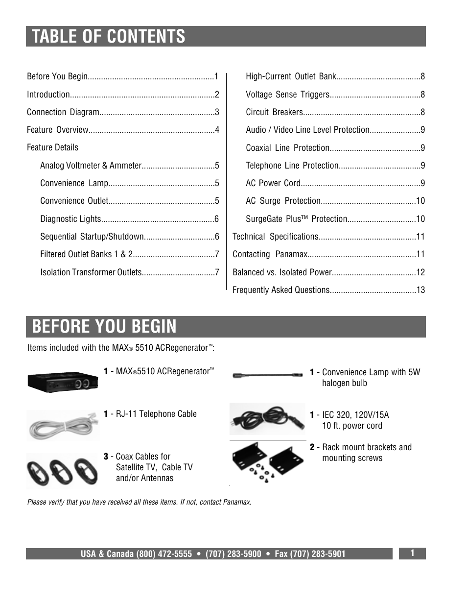 Panamax MAX 5510 User Manual | Page 3 / 15