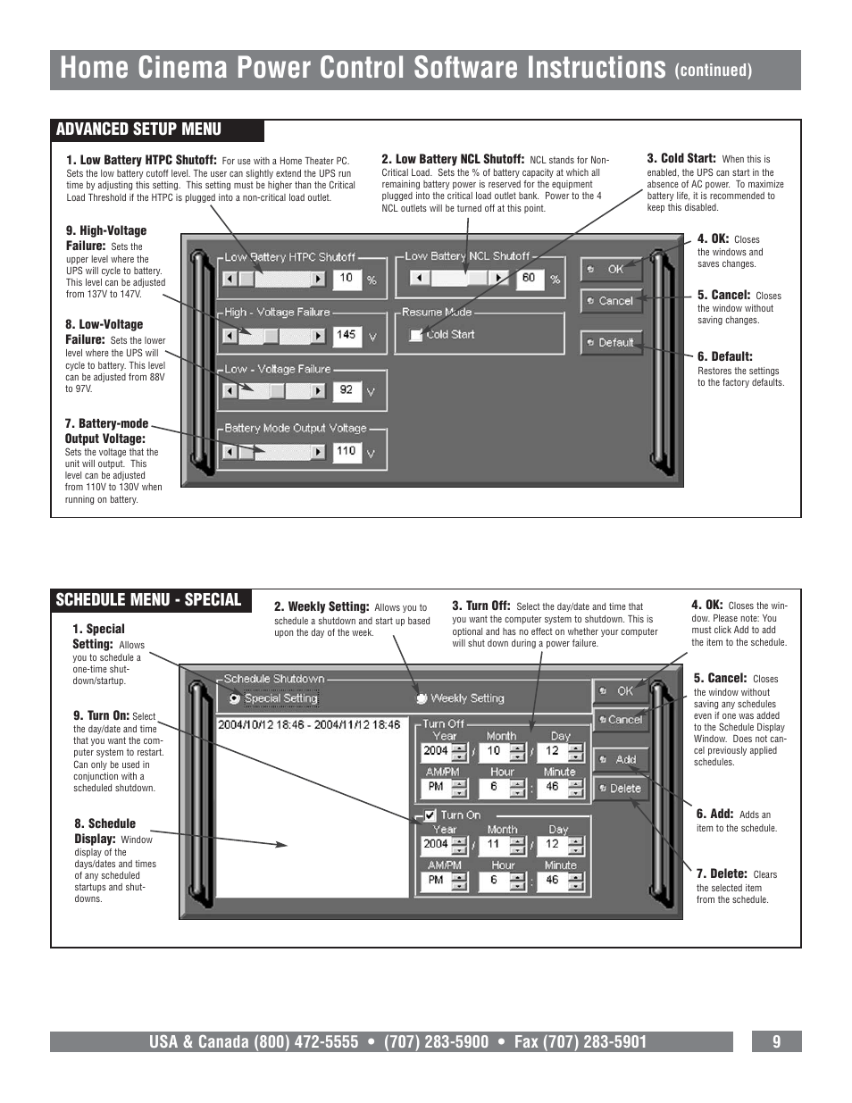 Home cinema power control software instructions | Panamax M1500-UPS User Manual | Page 11 / 20