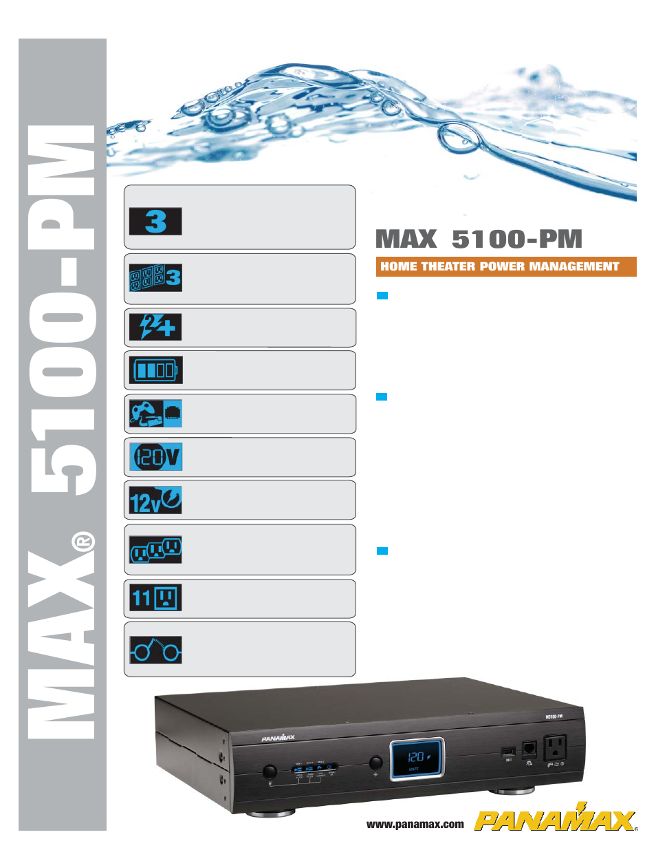 Panamax MAX 5100-PM User Manual | 2 pages