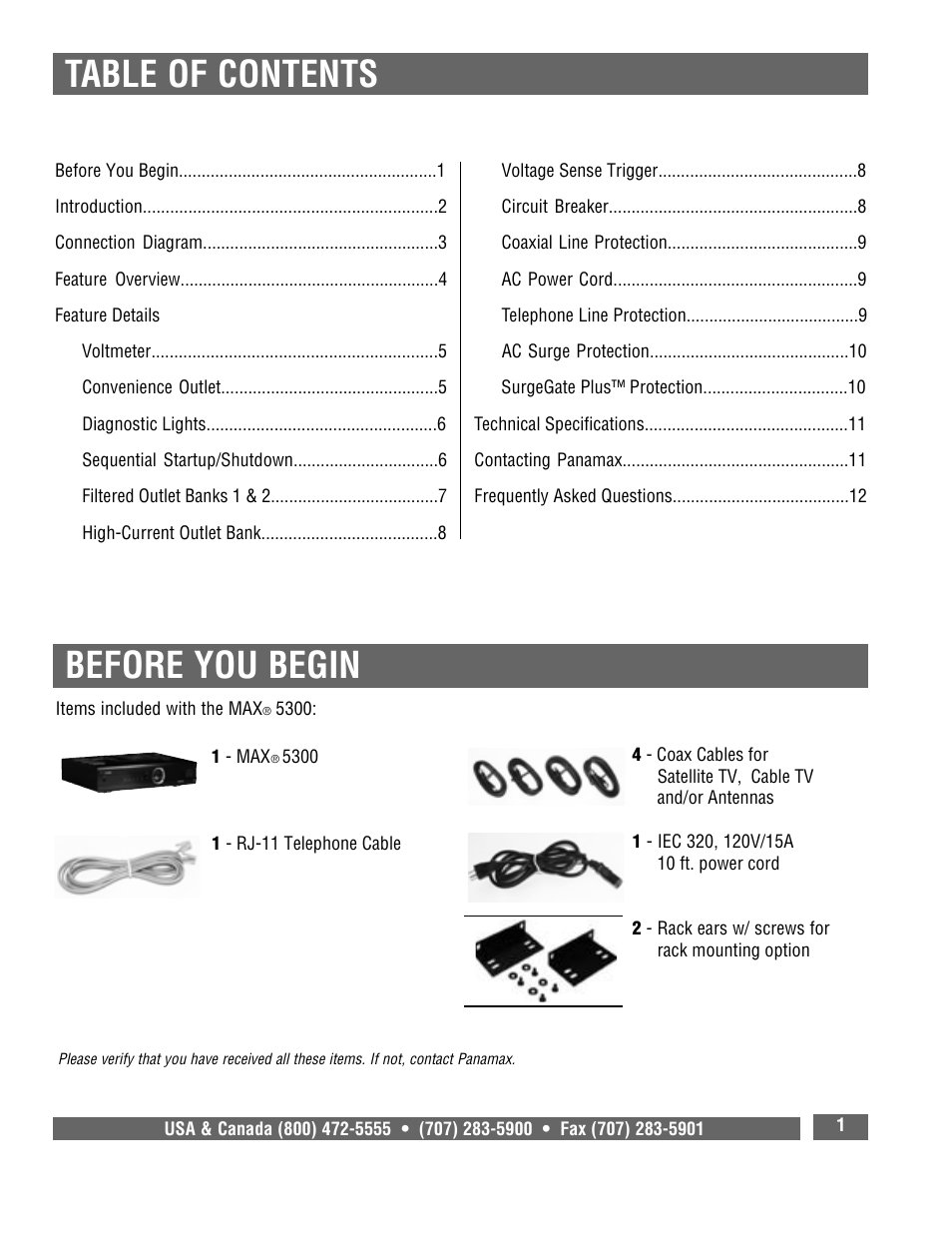 Panamax 5300 User Manual | Page 3 / 14