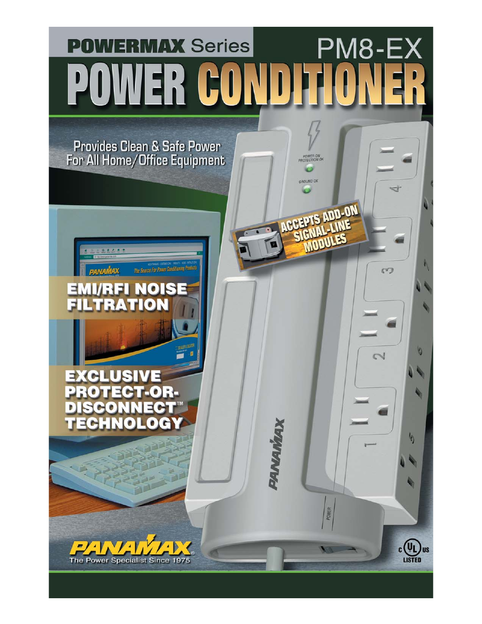 Panamax Powermax Series PM8-EX User Manual | 2 pages