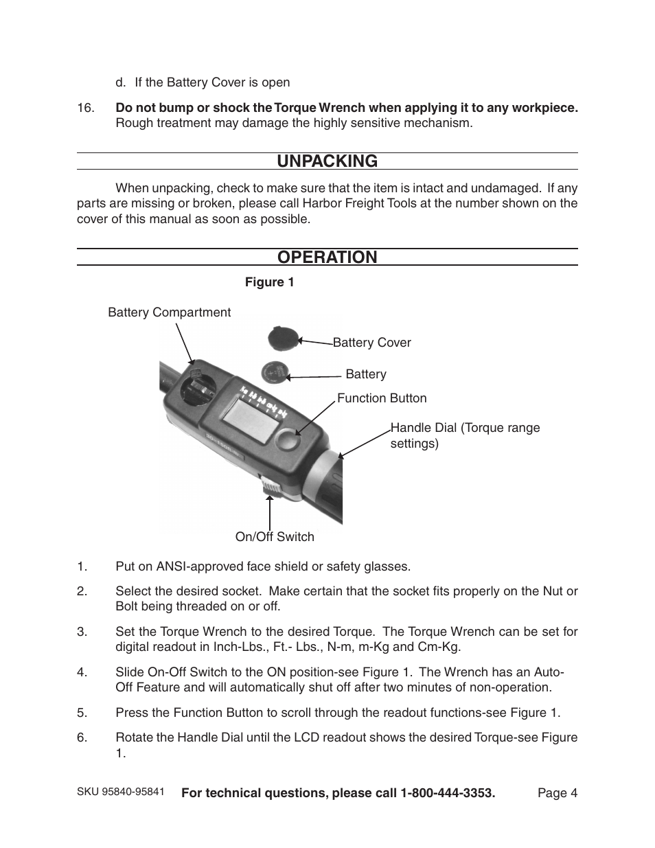 Unpacking, Operation | Pittsburgh Corning 95840 User Manual | Page 4 / 7