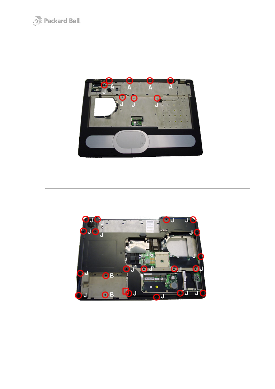 Bottom base assembly | PACKARD BELL W7 User Manual | Page 15 / 18