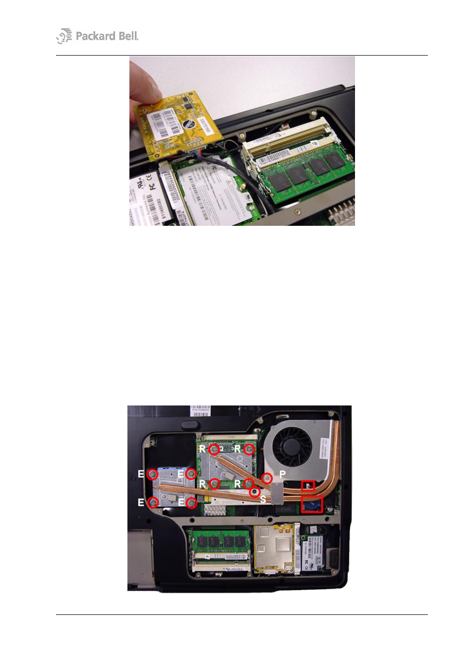 Cpu, vga module and heat sink | PACKARD BELL W7 User Manual | Page 8 / 18