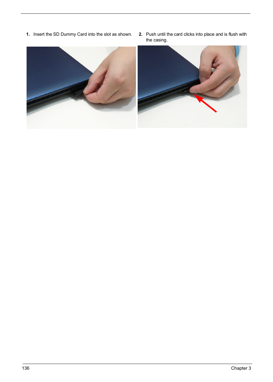 Replacing the sd dummy card | PACKARD BELL TM87 User Manual | Page 146 / 216
