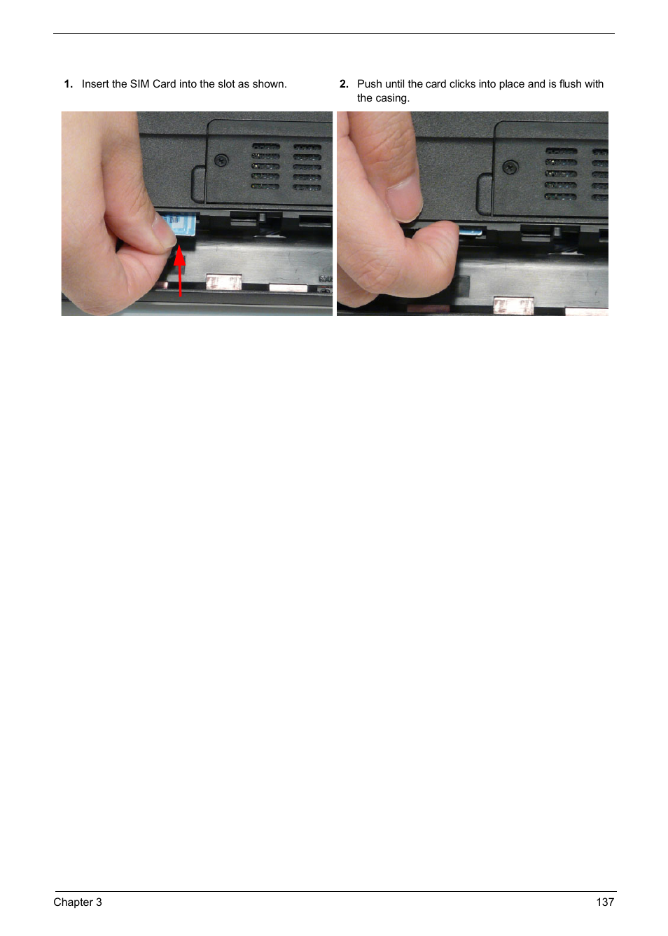 Replacing the sim card | PACKARD BELL TM87 User Manual | Page 147 / 216