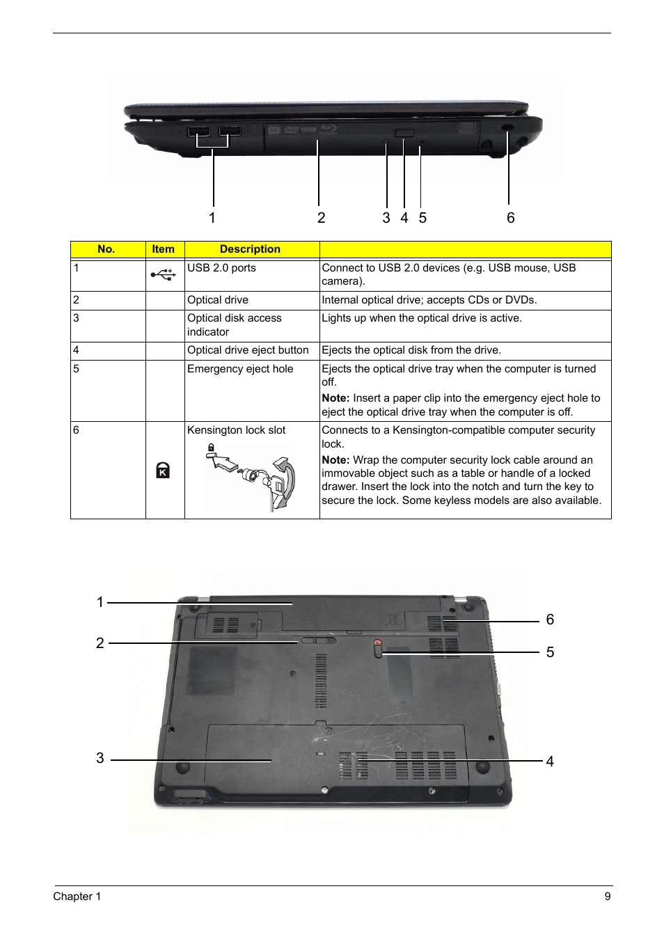 Right view, Bottom view, Right view bottom view | PACKARD BELL TM87 User Manual | Page 19 / 216