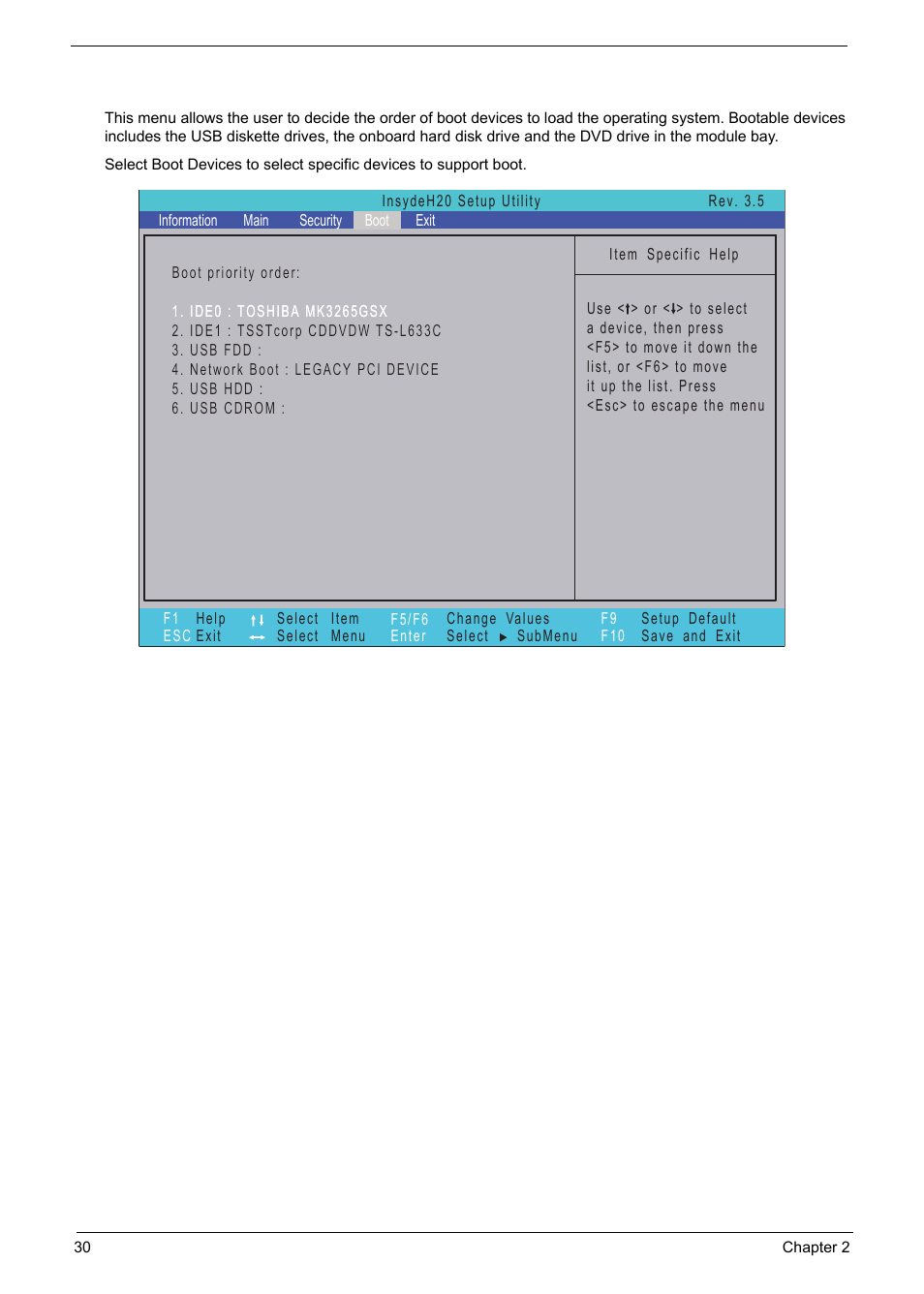 Boot | PACKARD BELL TM87 User Manual | Page 40 / 216