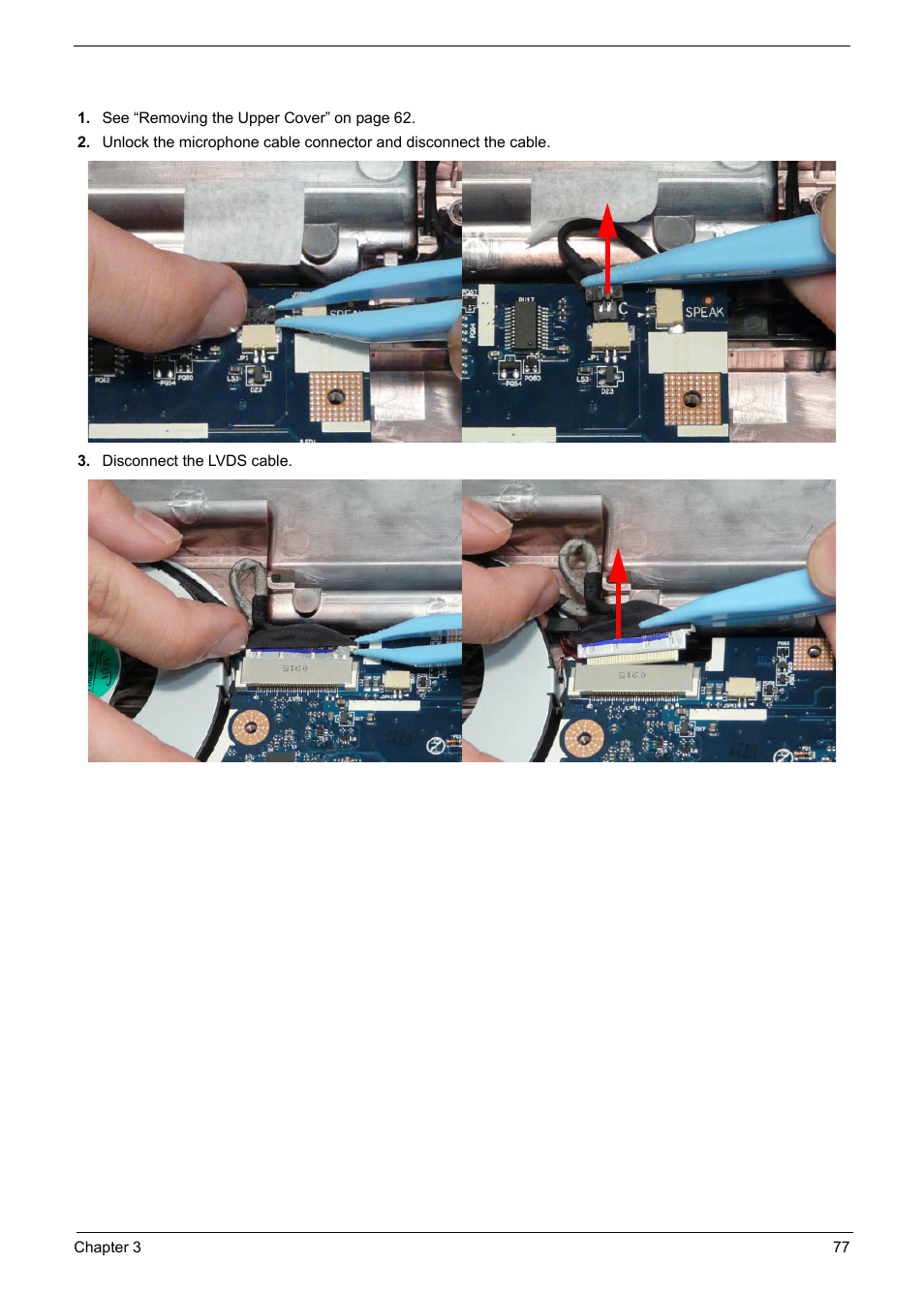 Removing the mainboard | PACKARD BELL TM87 User Manual | Page 87 / 216
