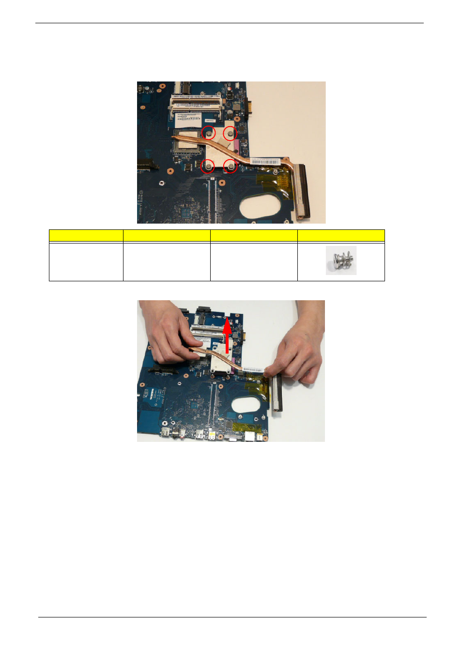 Removing the thermal module | PACKARD BELL LJ77 User Manual | Page 104 / 222