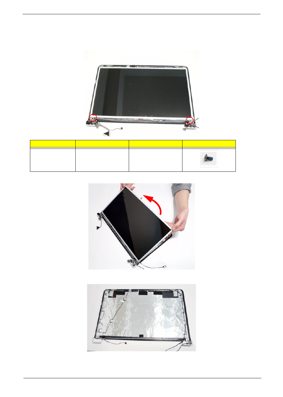 Removing the lcd panel | PACKARD BELL LJ77 User Manual | Page 109 / 222